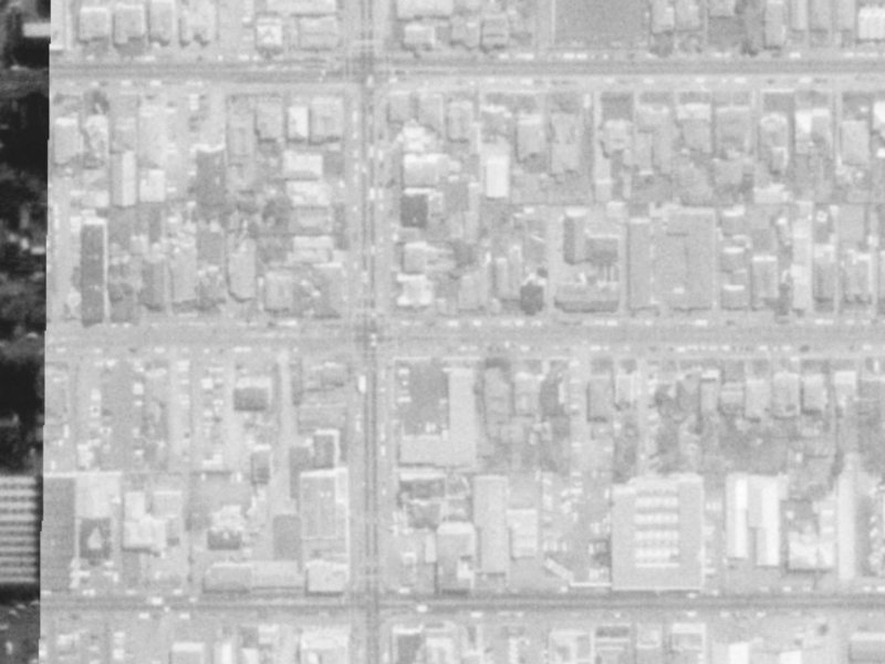 265 Hereford Street from the air, 1975-1979