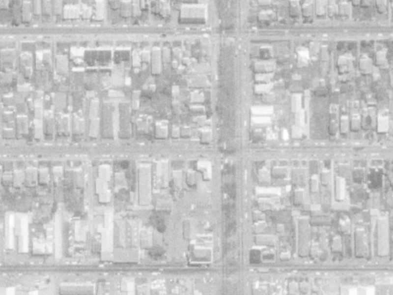 325 Hereford Street from the air, 1975-1979