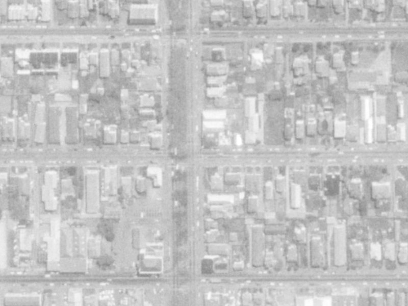 335 Hereford Street from the air, 1975-1979