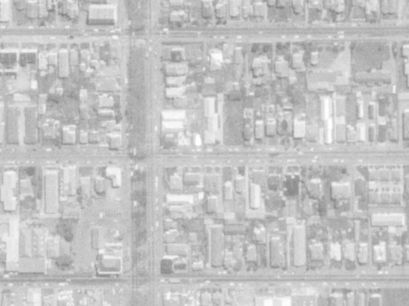 337 Hereford Street from the air, 1975-1979
