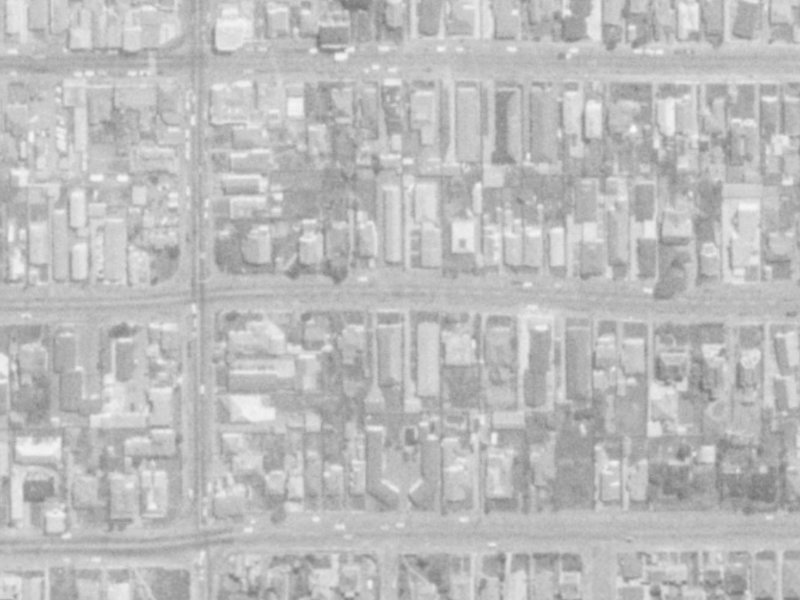 454 Hereford Street from the air, 1975-1979