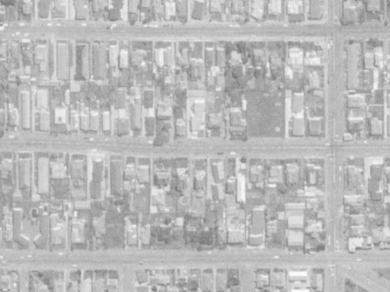 488-490 Hereford Street from the air, 1975-1979