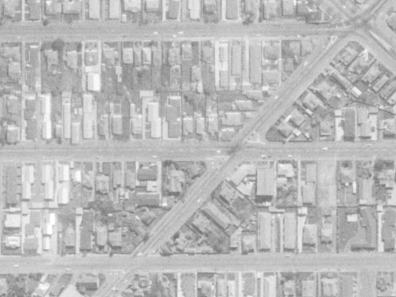 581 Hereford Street from the air, 1975-1979