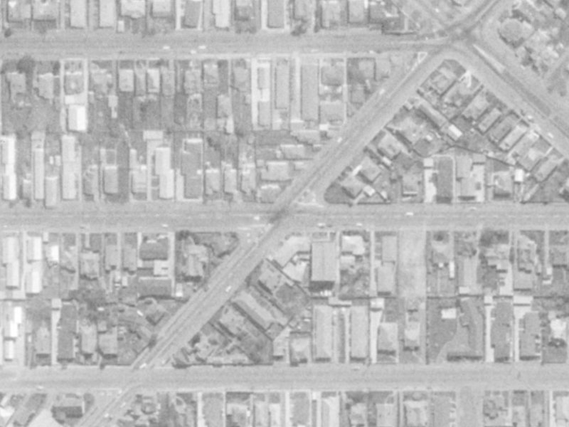 Olliviers Road from the air, 1975-1979