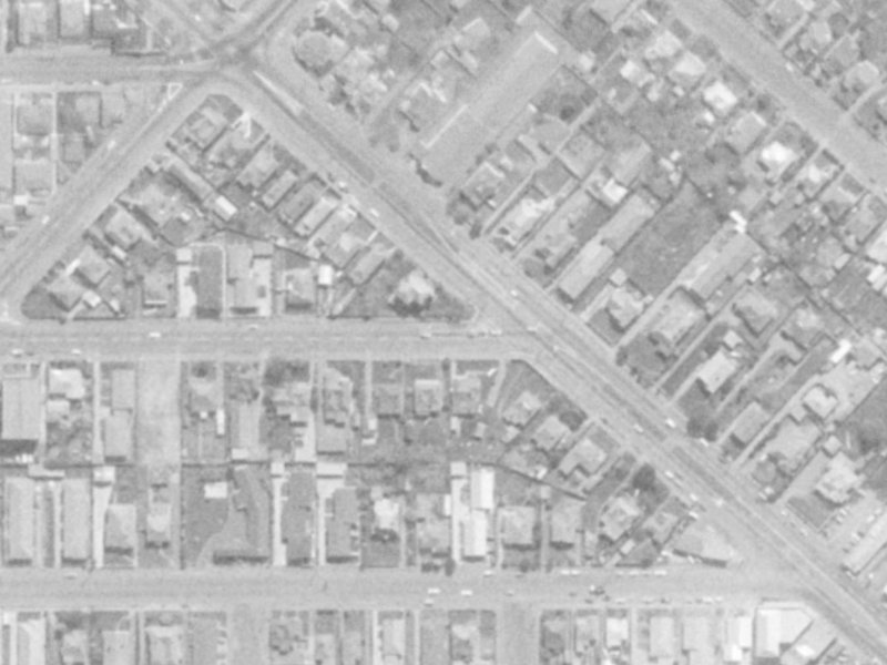 632 Hereford Street from the air, 1975-1979
