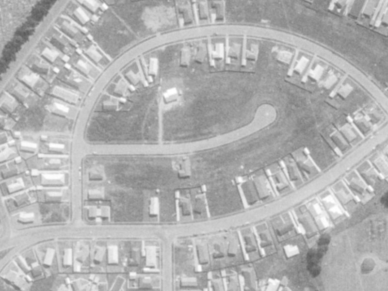 Taranui Place from the air, 1975-1979