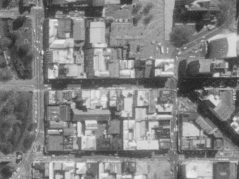 114 Hereford Street from the air, 1975-1979