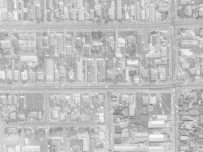 407 Cashel Street from the air, 1975-1979