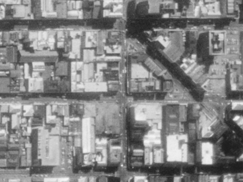 677 Colombo Street from the air, 1975-1979