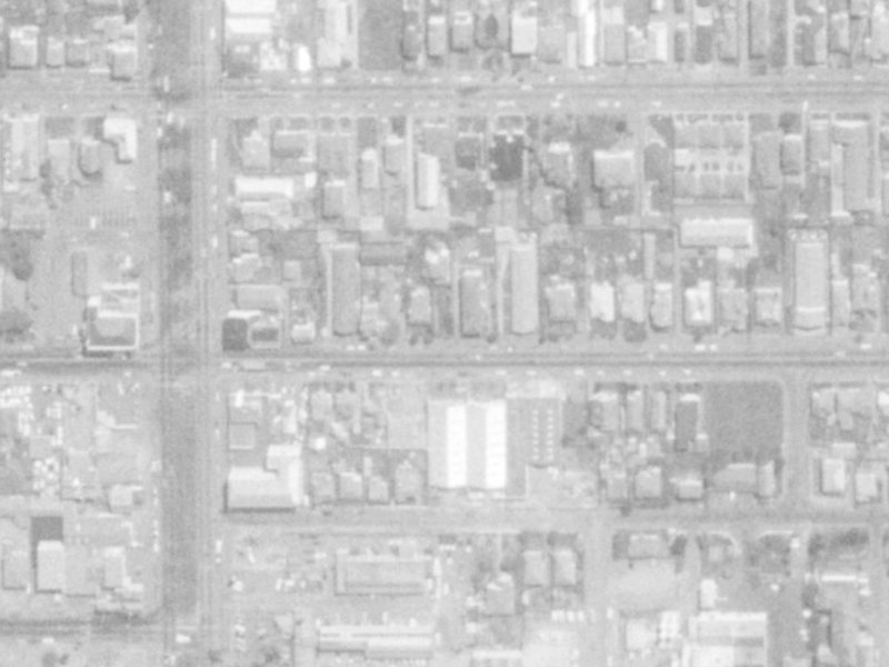 355 Cashel Street from the air, 1975-1979