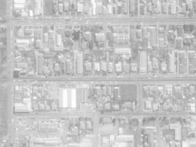 369 Cashel Street from the air, 1975-1979