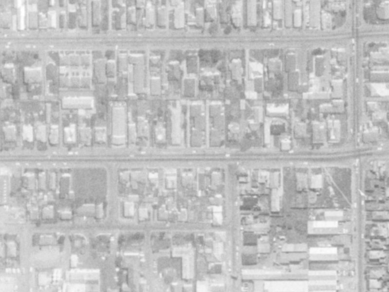 405 Cashel Street from the air, 1975-1979