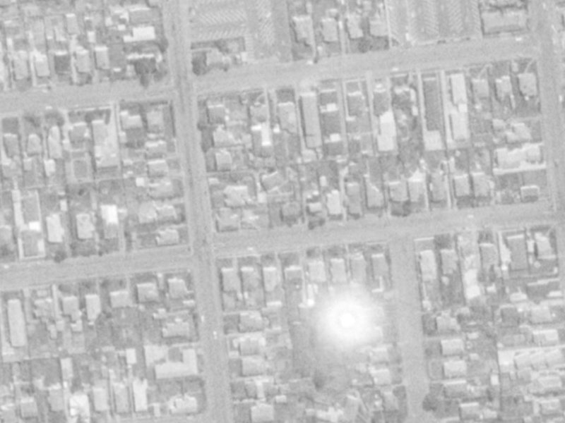 76 Peverel Street from the air, 1975-1979