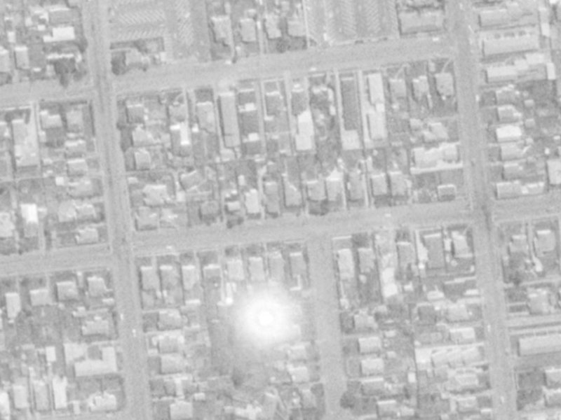 70 Peverel Street from the air, 1975-1979