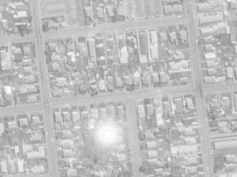 68A Peverel Street from the air, 1975-1979