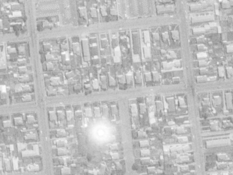 66A Peverel Street from the air, 1975-1979