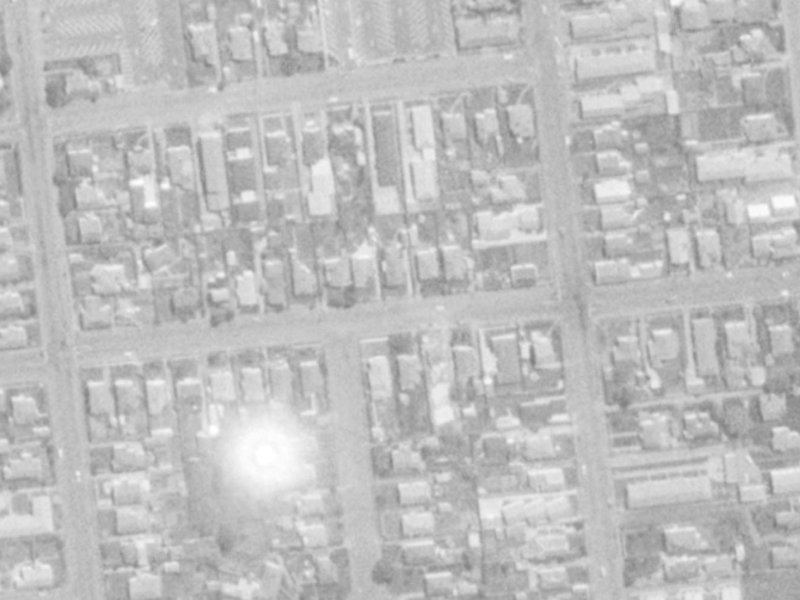 62 Peverel Street from the air, 1975-1979