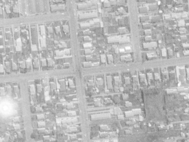 47 Peverel Street from the air, 1975-1979