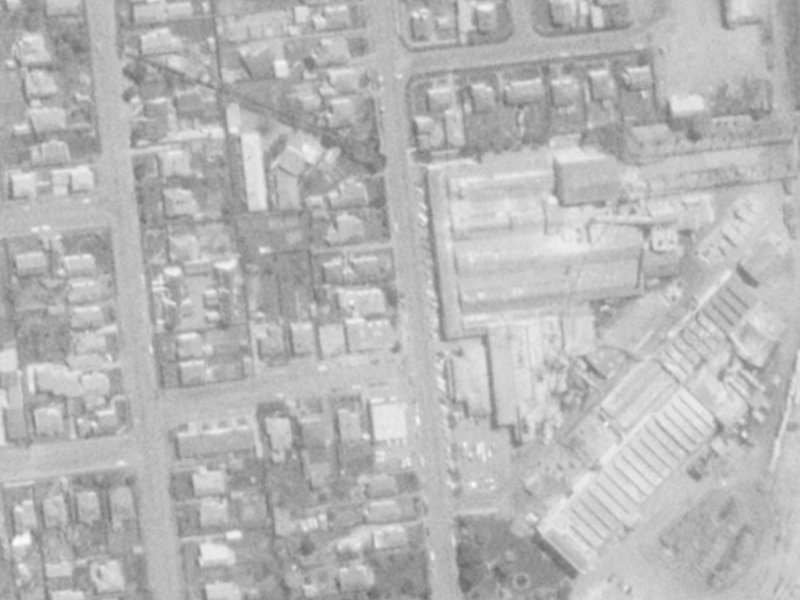 59-61 Mandeville Street from the air, 1975-1979