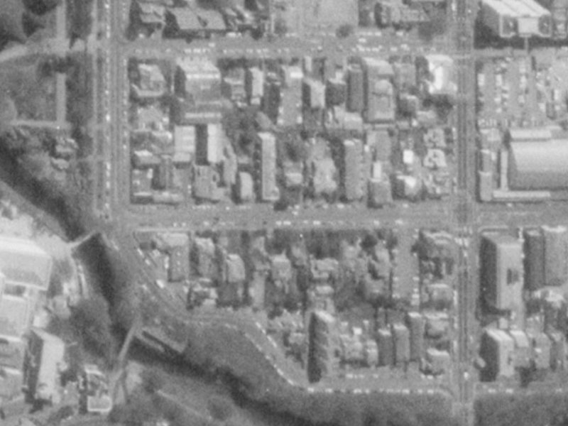 23 Cashel Street from the air, 1975-1979