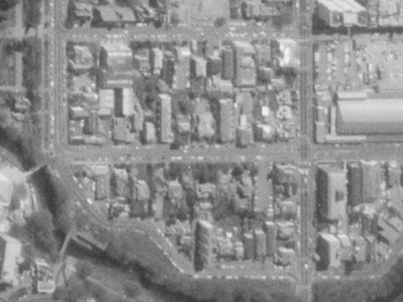 27 Cashel Street from the air, 1975-1979