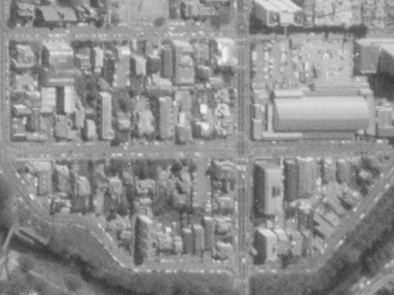 37 Cashel Street from the air, 1975-1979