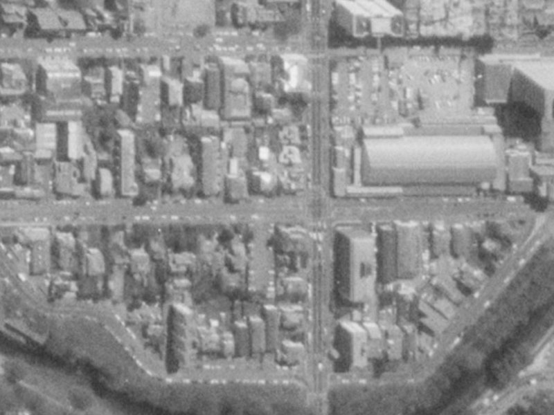 39 Cashel Street from the air, 1975-1979