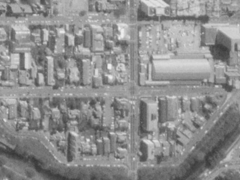 41 Cashel Street from the air, 1975-1979