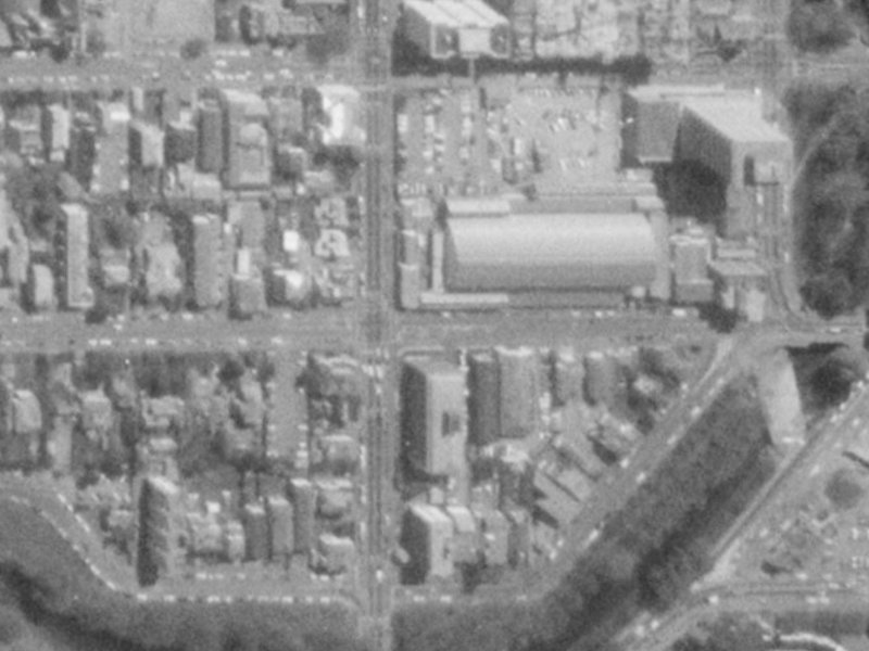 46 Cashel Street from the air, 1975-1979