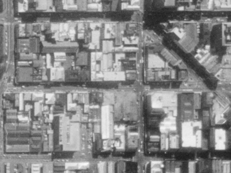 138 Cashel Street from the air, 1975-1979