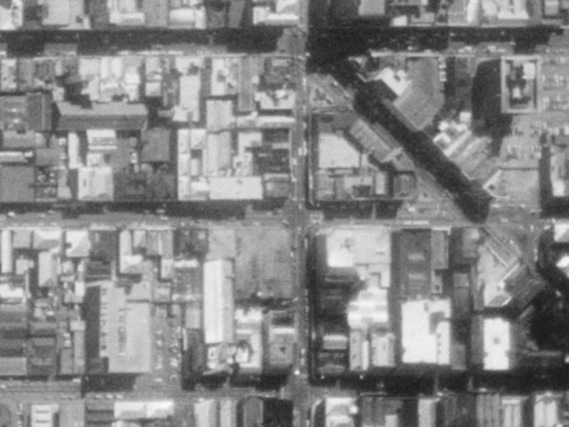 148 Cashel Street from the air, 1975-1979