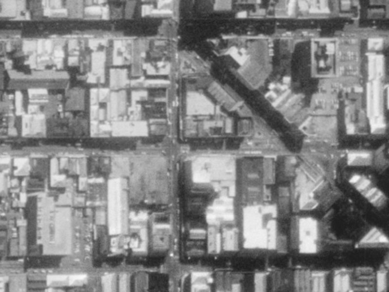 129 Cashel Street from the air, 1975-1979