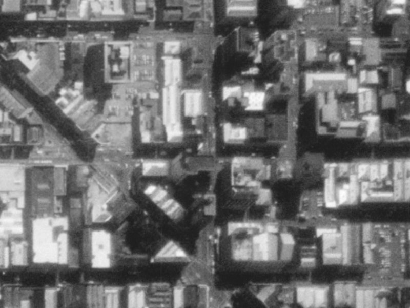 157 Manchester Street from the air, 1975-1979