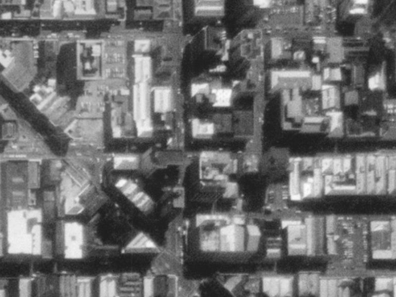 136 Manchester Street from the air, 1975-1979