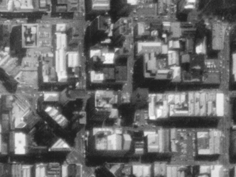 198 Cashel Street from the air, 1975-1979
