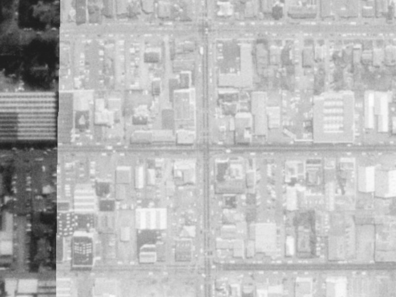 242 Barbadoes Street from the air, 1975-1979