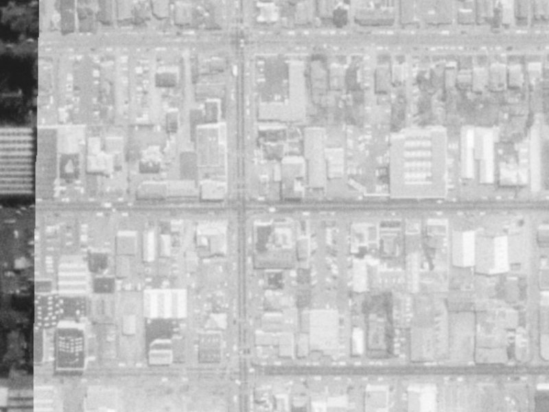 267 Cashel Street from the air, 1975-1979