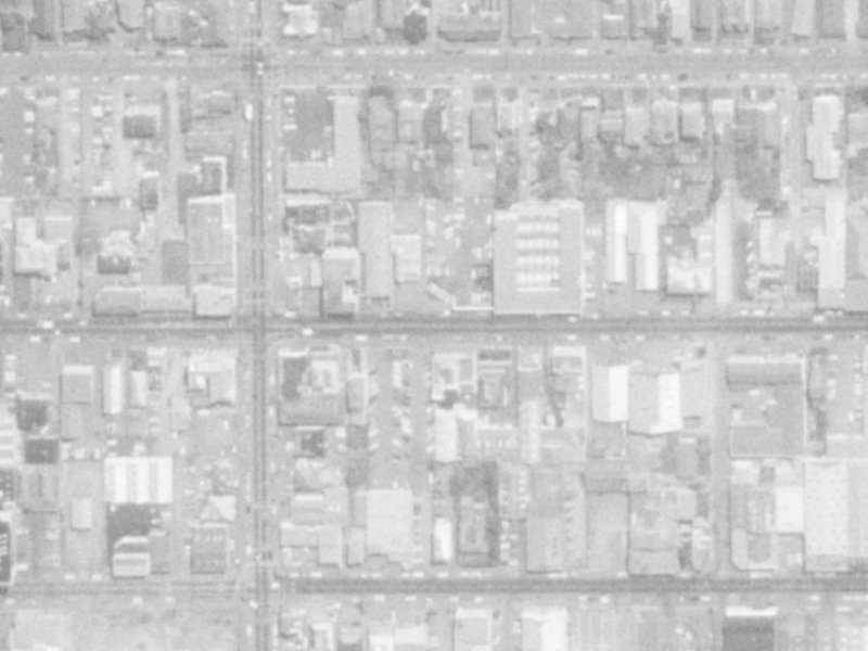 284E Cashel Street from the air, 1975-1979