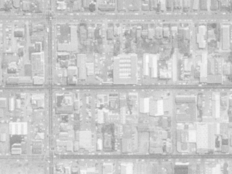 275b Cashel Street from the air, 1975-1979