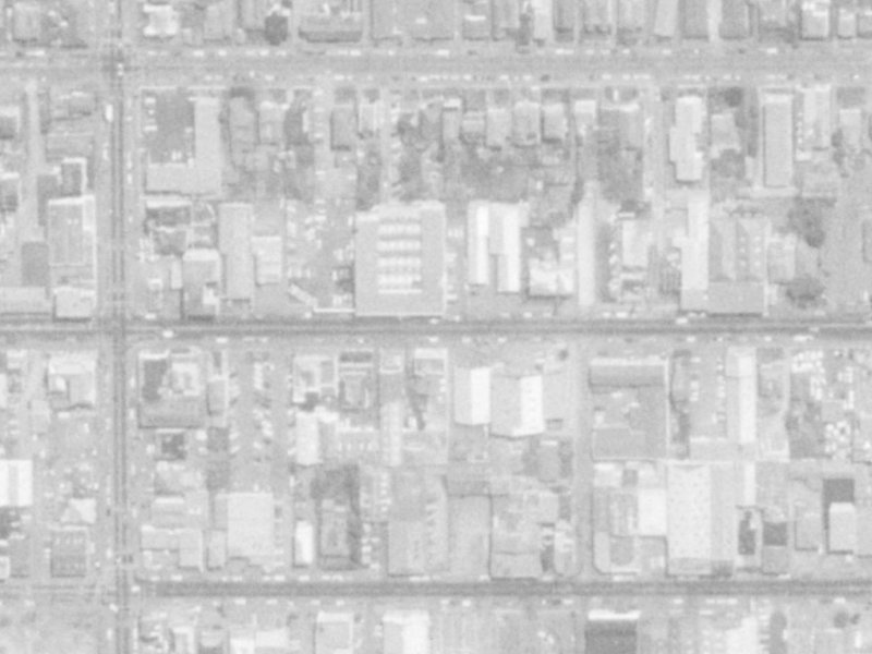 304 Cashel Street from the air, 1975-1979