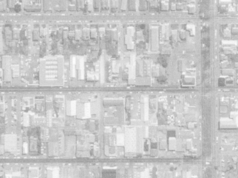 324 Cashel Street from the air, 1975-1979