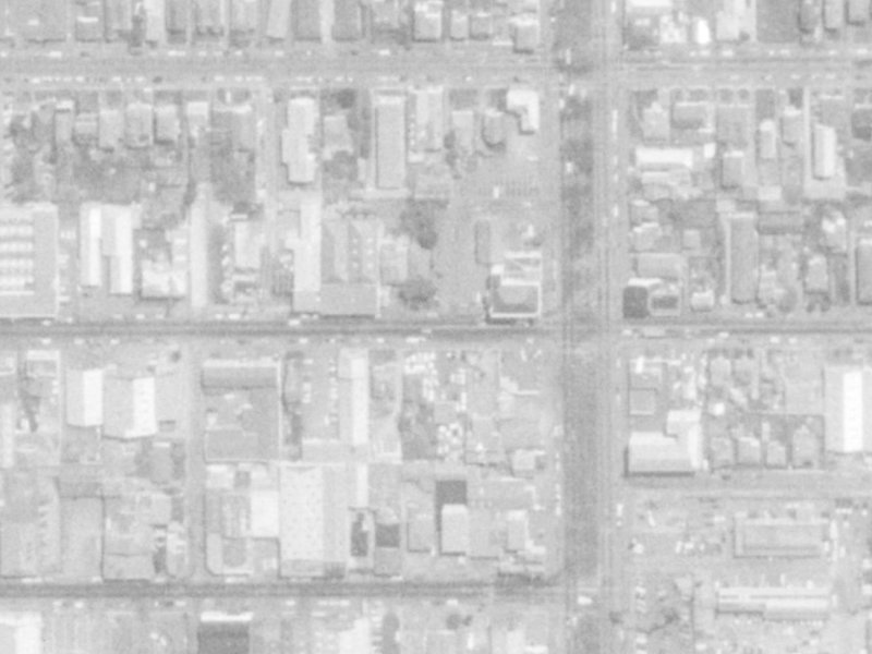 333 Cashel Street from the air, 1975-1979