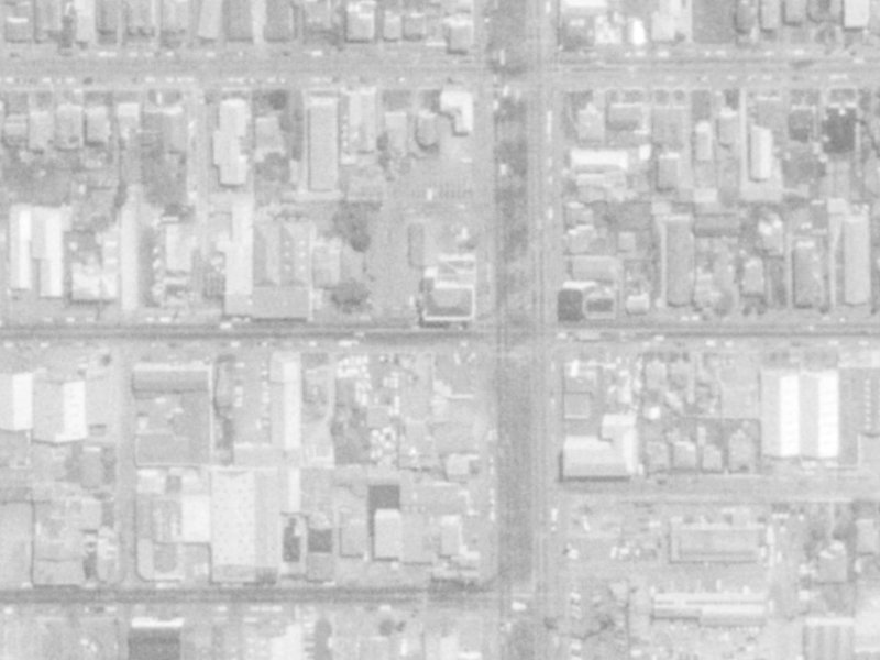 339D Cashel Street from the air, 1975-1979