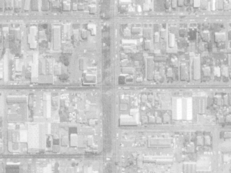 339 Cashel Street from the air, 1975-1979