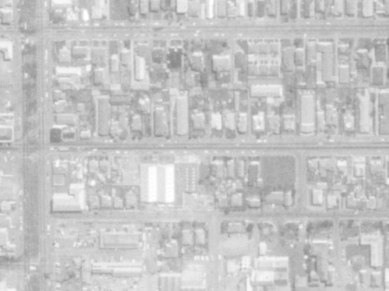 367 Cashel Street from the air, 1975-1979