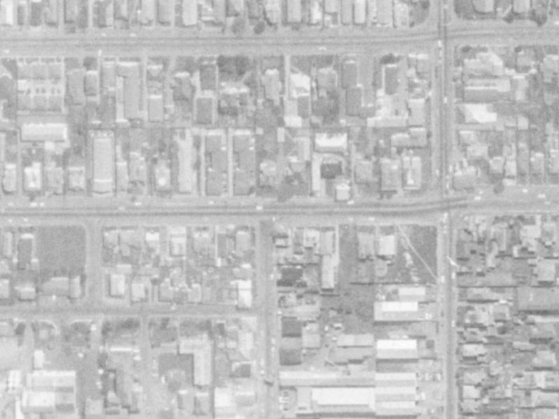 428 Cashel Street from the air, 1975-1979