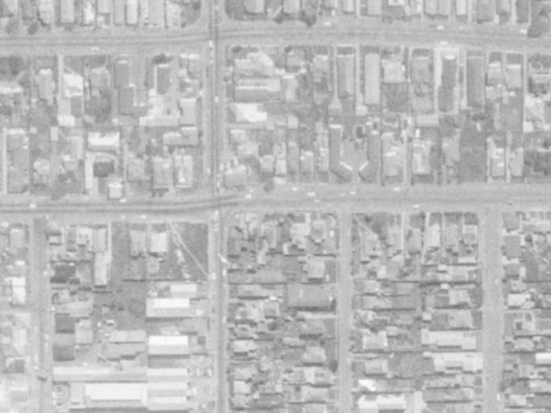 460 Cashel Street from the air, 1975-1979