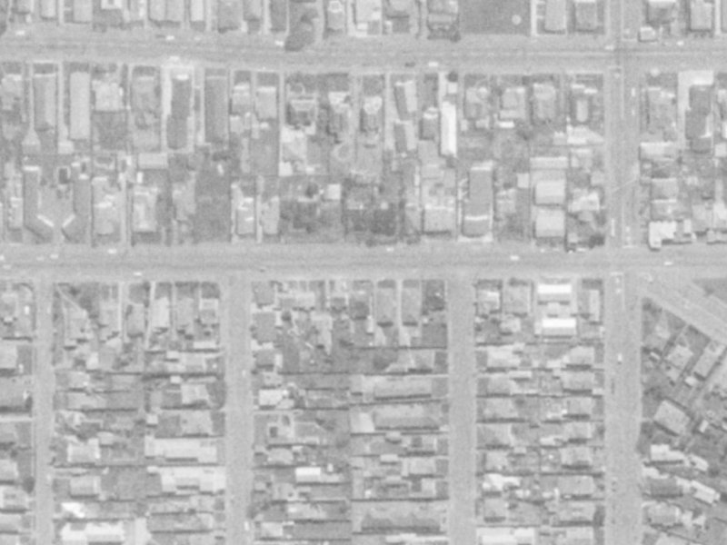 498 Cashel Street from the air, 1975-1979