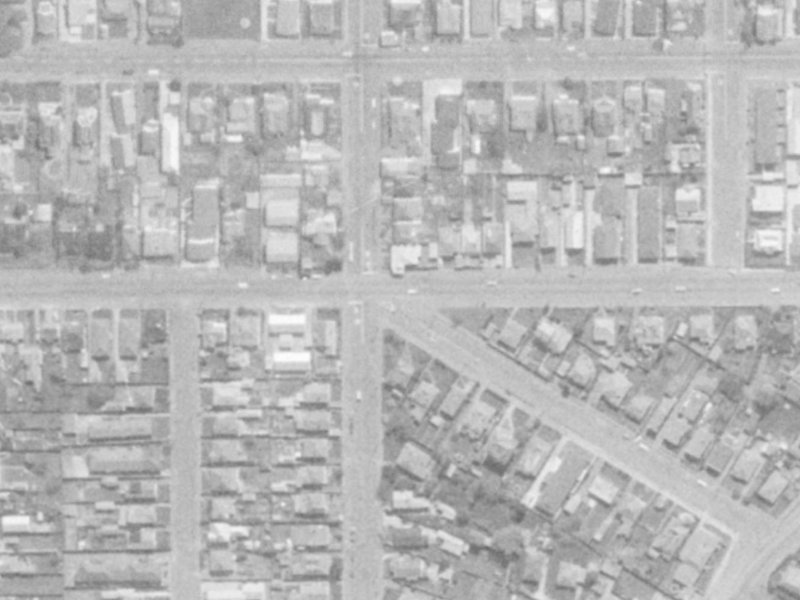519A Cashel Street from the air, 1975-1979