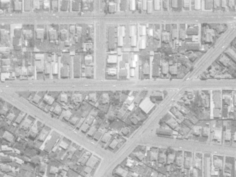 558 Cashel Street from the air, 1975-1979